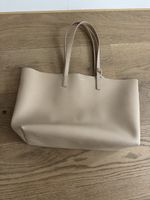 Saint Laurent Tote Shopping Bag Beige Leather Tote Bag