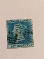 Two pence blue 1841, Platte 4 