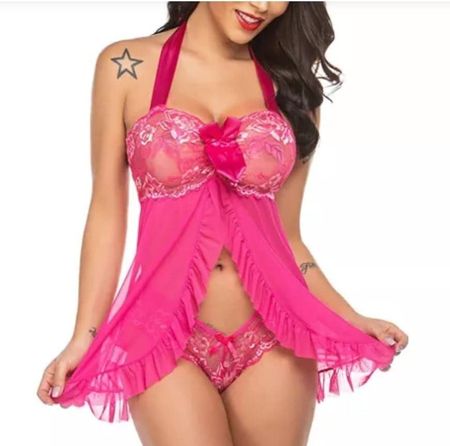 Chemise de Nuit Dentelle ,Lingerie pyjama, ensembles ,M