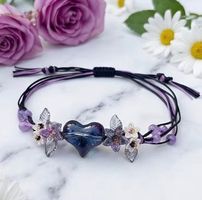 neu! ARMBAND handgefertigt / mit lila Farbverlauf