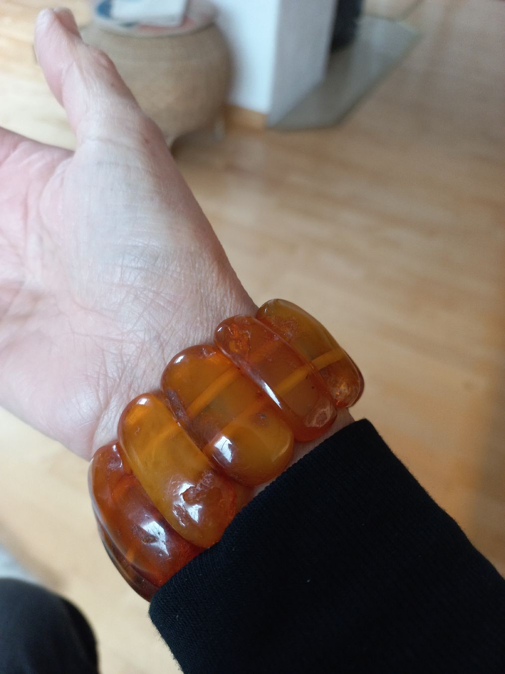 Bracciali & Braccialetti: Bernstein Armband, vintage, elastisch, top Zustand! – Usato da Riet (Neftenbach) venduto da reisenmilian 2