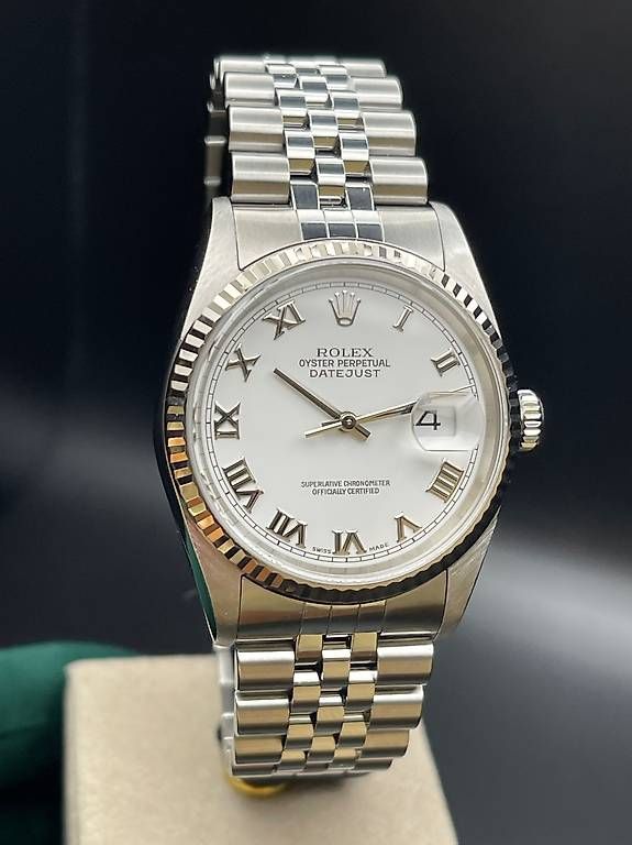Rolex Orologi: Rolex Datejust 36 Ref. 16234 White Roman 2005 Full Set – Usato da Lugano venduto da luganotopwatches 3