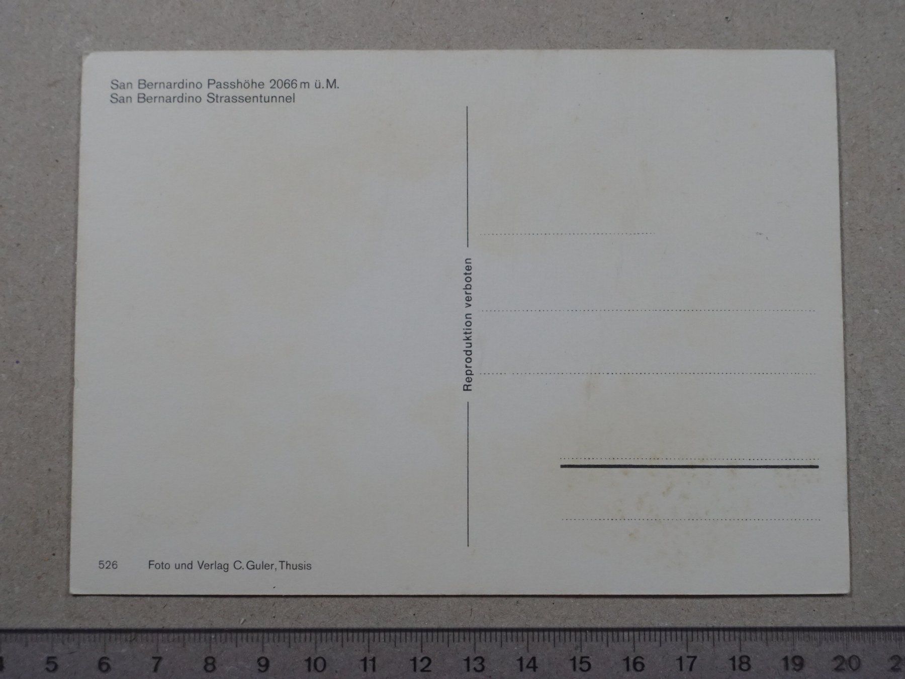 Cartoline postali: San Bernardino Pass, Tunnel, Passhöhe – Usato da Lenzburg venduto da fh1 1