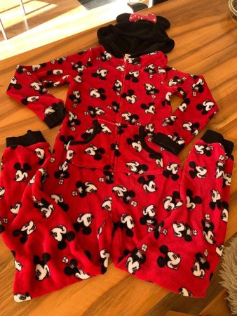 Cooler pinker Disney Minnie Maus Overall, Grösse XS