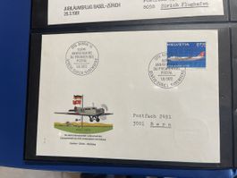 Schweiz Luftpost Brief 1972 - Jubiläum Genf-Zürich-Nürnberg