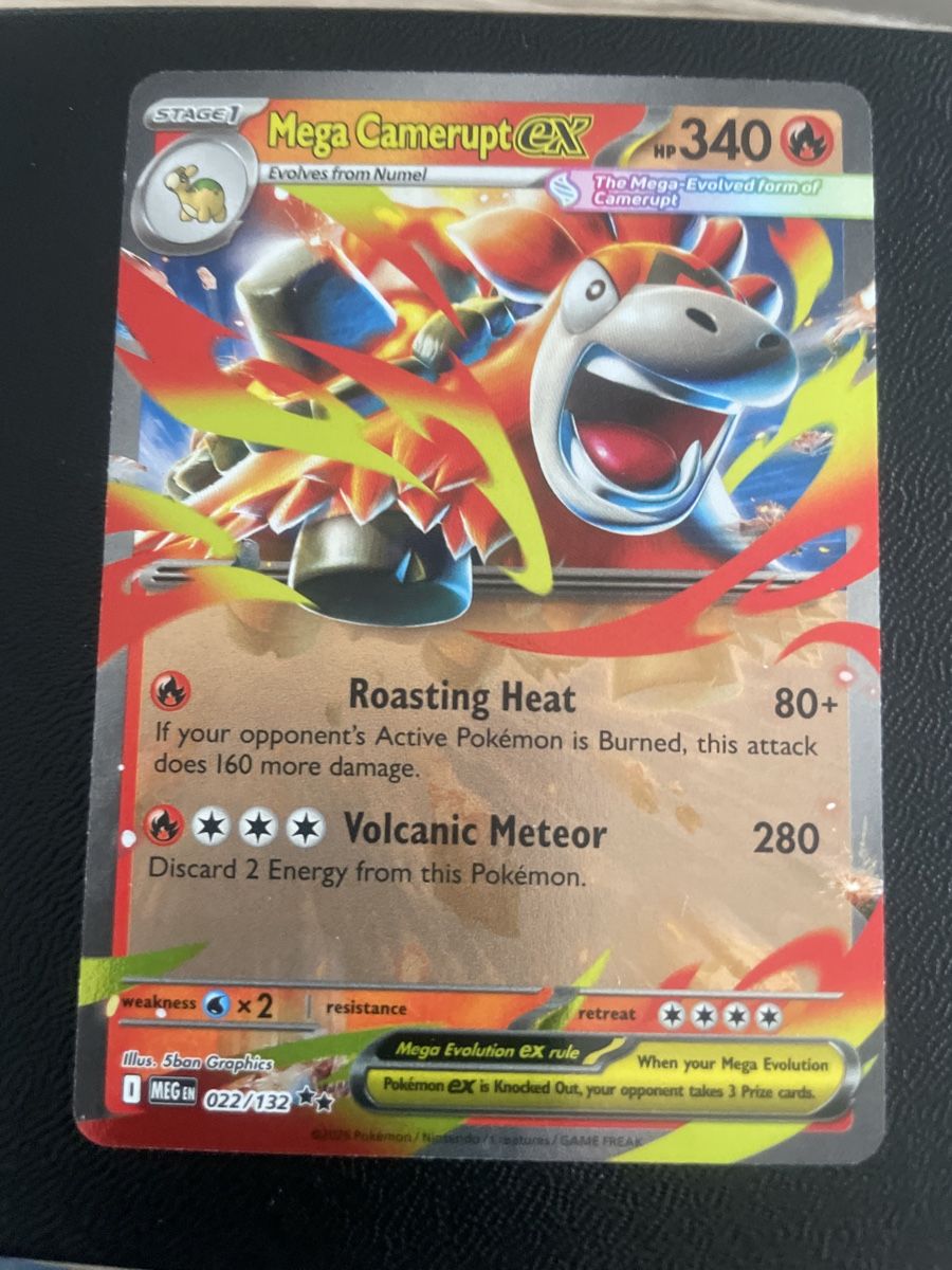 Pokémon Carte collezionabili: Pokemon Camerupt ex Mega Evolution 022/132 EN – Nuovo (secondo la descrizione) da Bellach venduto da Pokemam