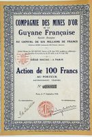 Compagnie des Mines d'Or de la Guyane Française SA - 1926