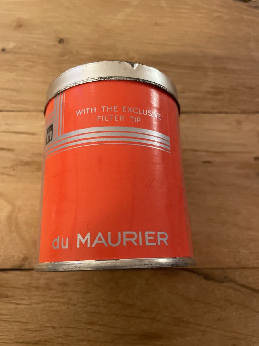 Barattoli: Seltene Zigaretten Blechdose du Maurier, rund – Usato da Winterthur venduto da cheerio97 2