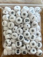 Bastelperlen Sonderzeichen   + - & $ *    100 Stück