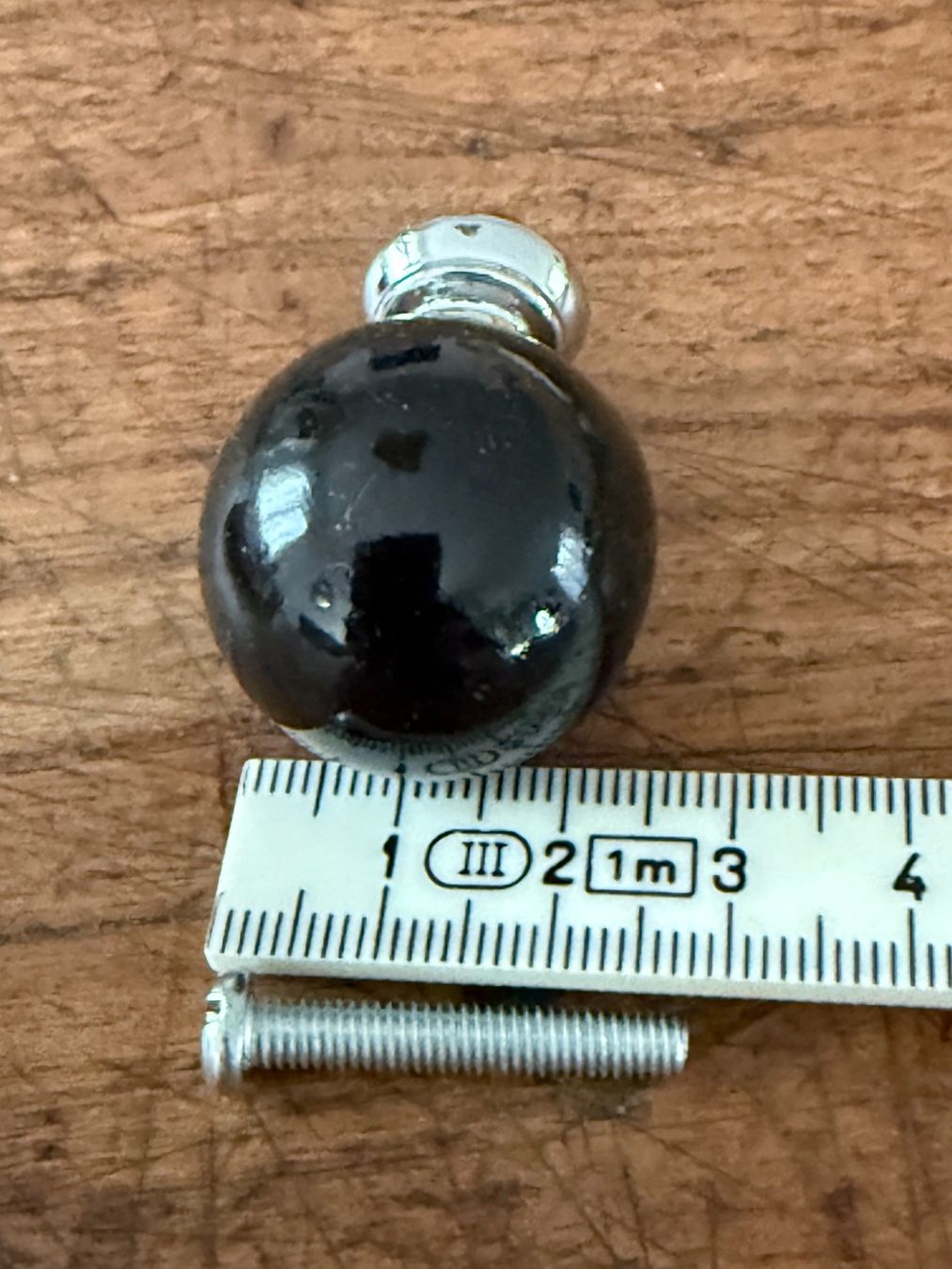 Eisenwaren: MÖBELKNOPF  Glaskugel schwarz – Neu (gemäss Beschreibung) aus Subingen von ArtBead 3
