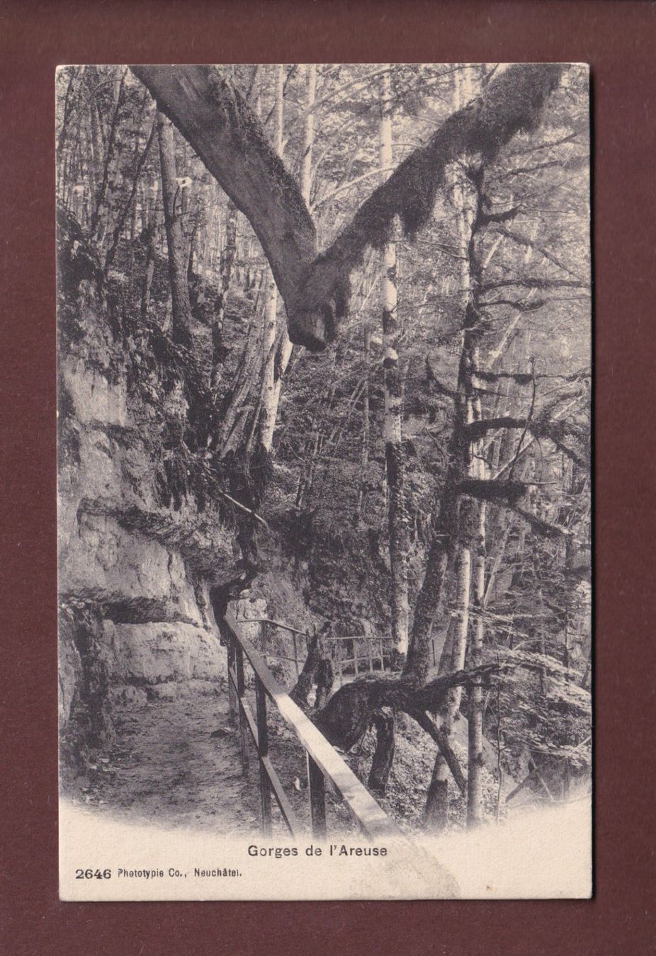 Ansichtskarten: Dans les Gorges de l'AREUSE – Gebraucht aus Pully von nicecards-shop