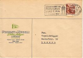 Brief, Probst & Muggli Luzern 1947