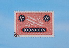 Flugpostmarke Nr.08z geriffelt gestempelt