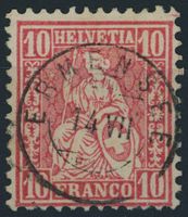 LU Ermensee - Zwergstempel Voll - Sitzende Helvetia