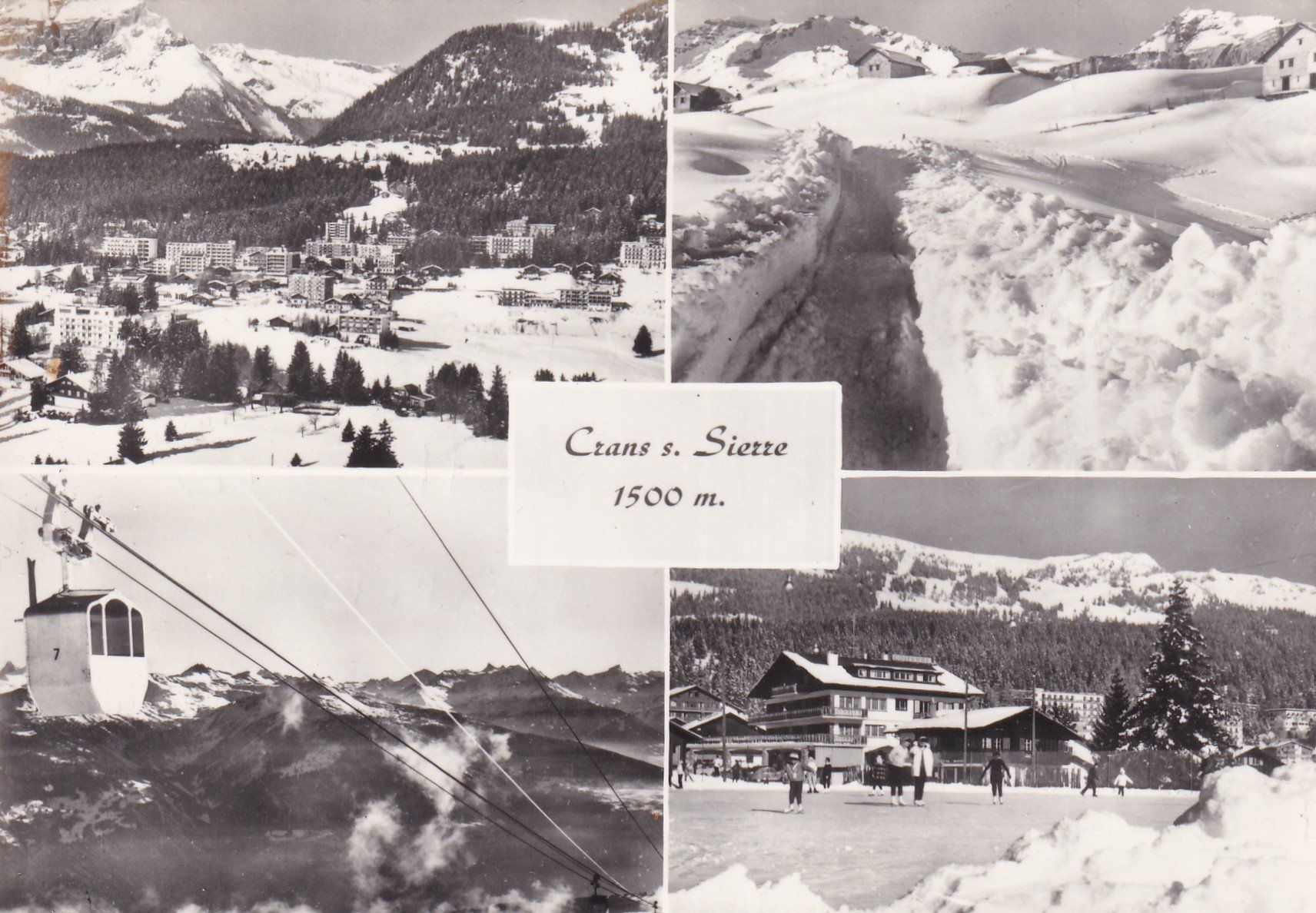 Ansichtskarten: Crans s. Sierre Multivues 1964 – Gebraucht aus Cormoret von Pascalll2001