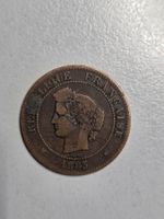 5 Centimes 1883 Frankreich Kupfer gebraucht