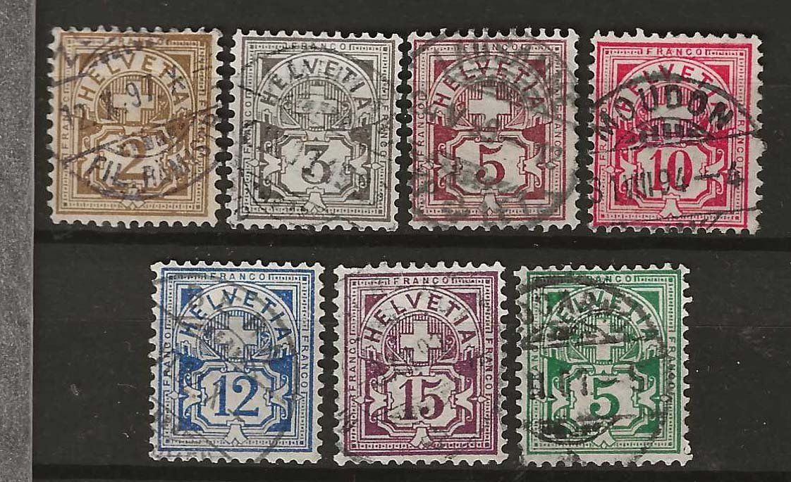 Tutti i francobolli: CH058b - Type chiffre 58b-65b obl. – Usato da Trélex venduto da Phil_Albert