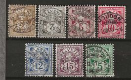 CH058b - Type chiffre 58b-65b obl.