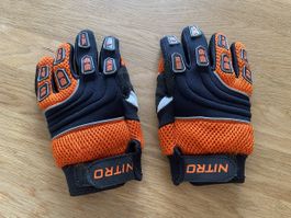 Kinder-Töffhandschuhe, orange-schwarz, Gr. 2XL (14 J.)