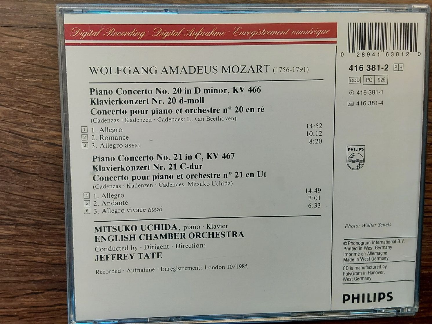 CD: 5 Stück CD Klassik Mozart – Usato da Köniz venduto da scopello12 2