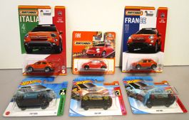 LOT DE 6 FIAT 500 - HOT WHEELS  / MATCHBOX