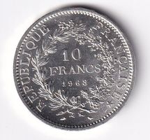 Frankreich 10 ffr Hercule 1968 vorz -unz