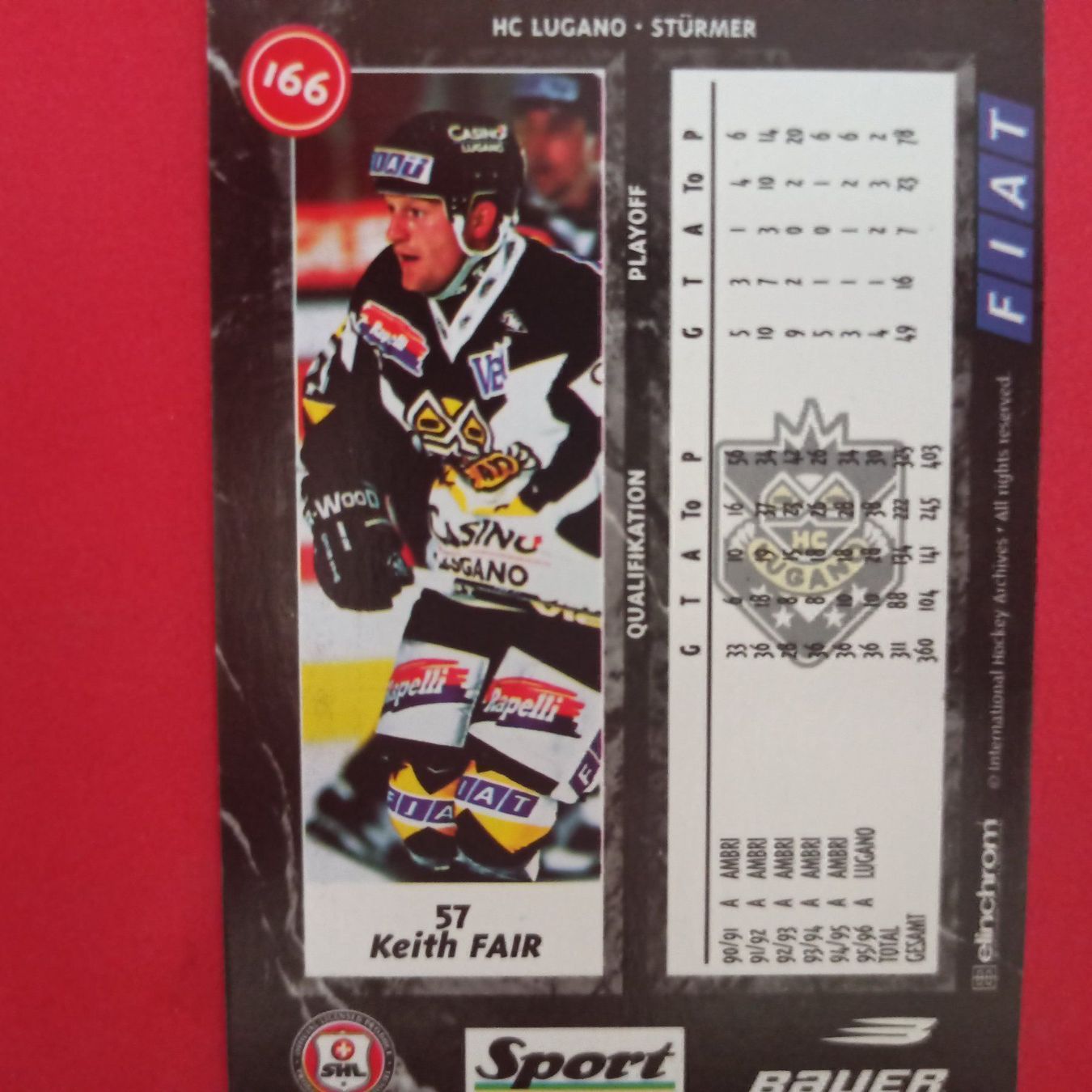 Carte collezionabili: Keith Fair - HC LUGANO - 1996/97 – Usato da Dübendorf venduto da kb86_MOVIE 1