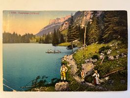 Kolorierte Ansichtskarte Seealpsee 1930er Jahre