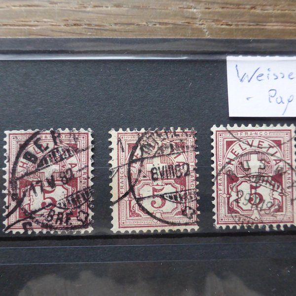 Tutti i francobolli: div. ZIFFERMARKEN / weisses Papier /  Kat. Fr. 2500.- – Usato da Egliswil venduto da Trens01 1