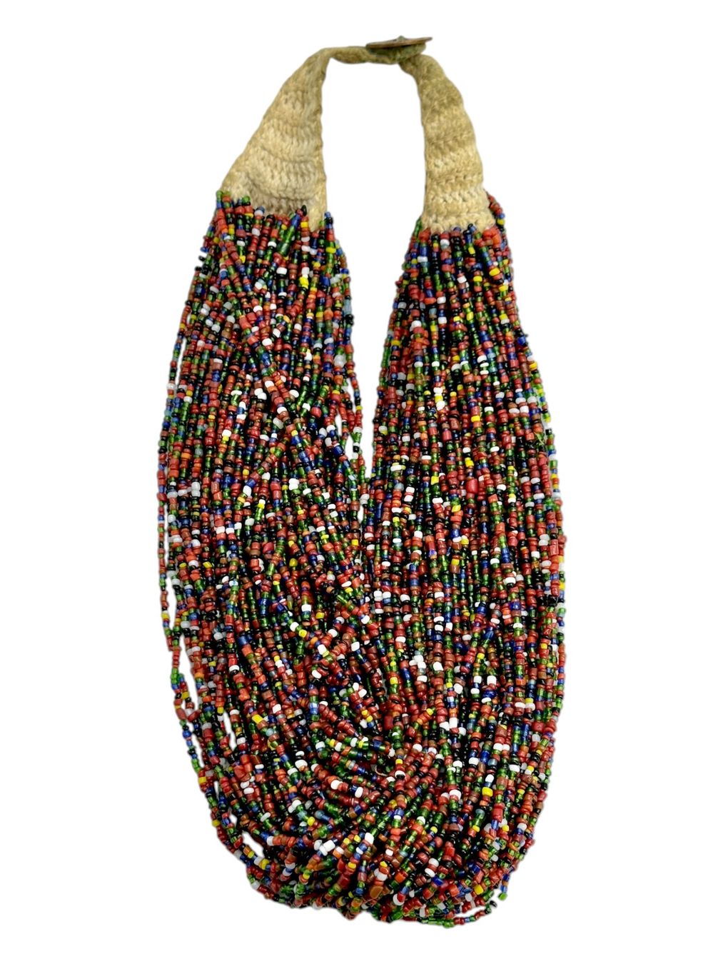 Catenine: Collier multirang NAGA authentique perles verre multicolore – Usato da Morges venduto da vintiques 7