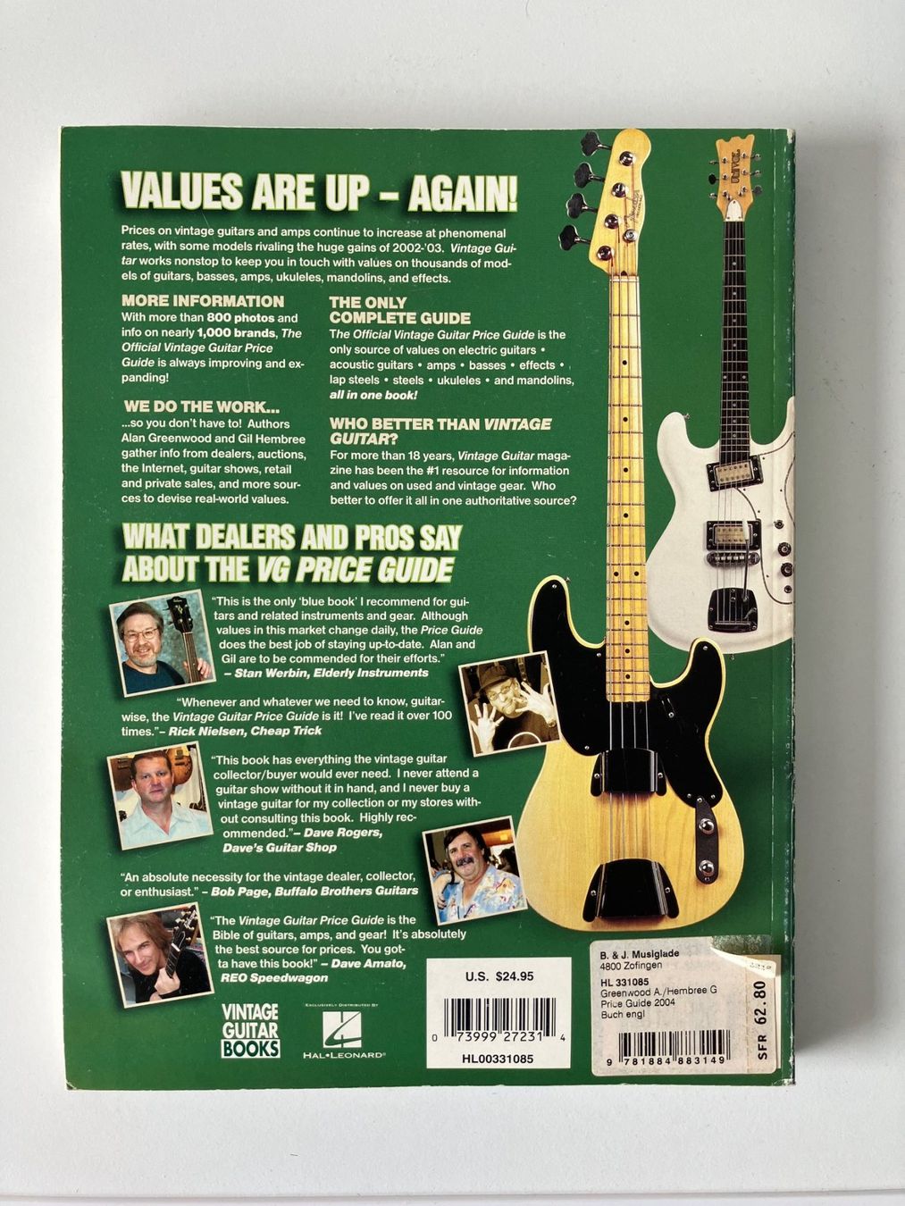Strumenti musicali: Katalog Vintage Guitar Price Guide 2004 – Usato da Fulenbach venduto da Artista 1