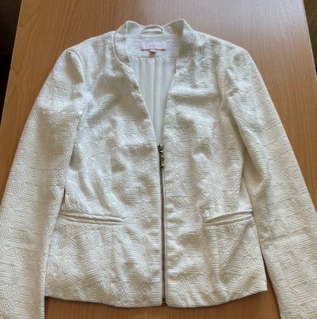 Creme weisser Blazer mit Muster