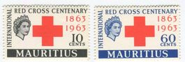 Briefmarken "Rotes Kreuz". Mauritius.