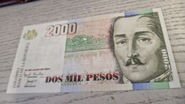 2000 Pesos Kolumbien Banknote 2001