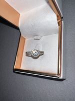 Fingerring Silber Zirkona weiss rhodiniert