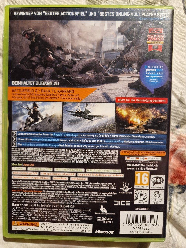 Microsoft Giochi: Battlefield 3 Limited Edition - Vergriffen! – Usato da Brittnau venduto da Zibu 1