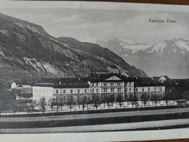 Uralte AK Kaserne Chur Militärpost historisch     1920