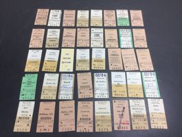 Konvolut von 40 Stück Eisenbahn SBB Billete Schweiz