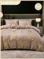 🆕 Marmor Bettwäsche mit Gold-Adern ( 150x200 / 50x70 )
