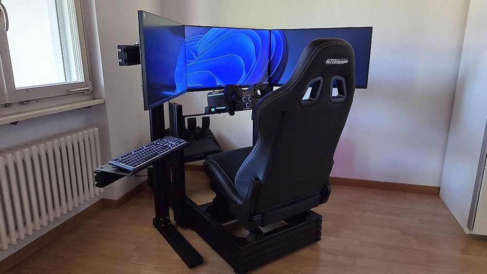 Simracing Rig Triple Screen & Asetek 27 NM (Neu (gemäss Beschreibung ...