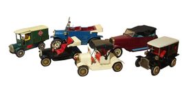 6 alte Blechautos aus Sammlung