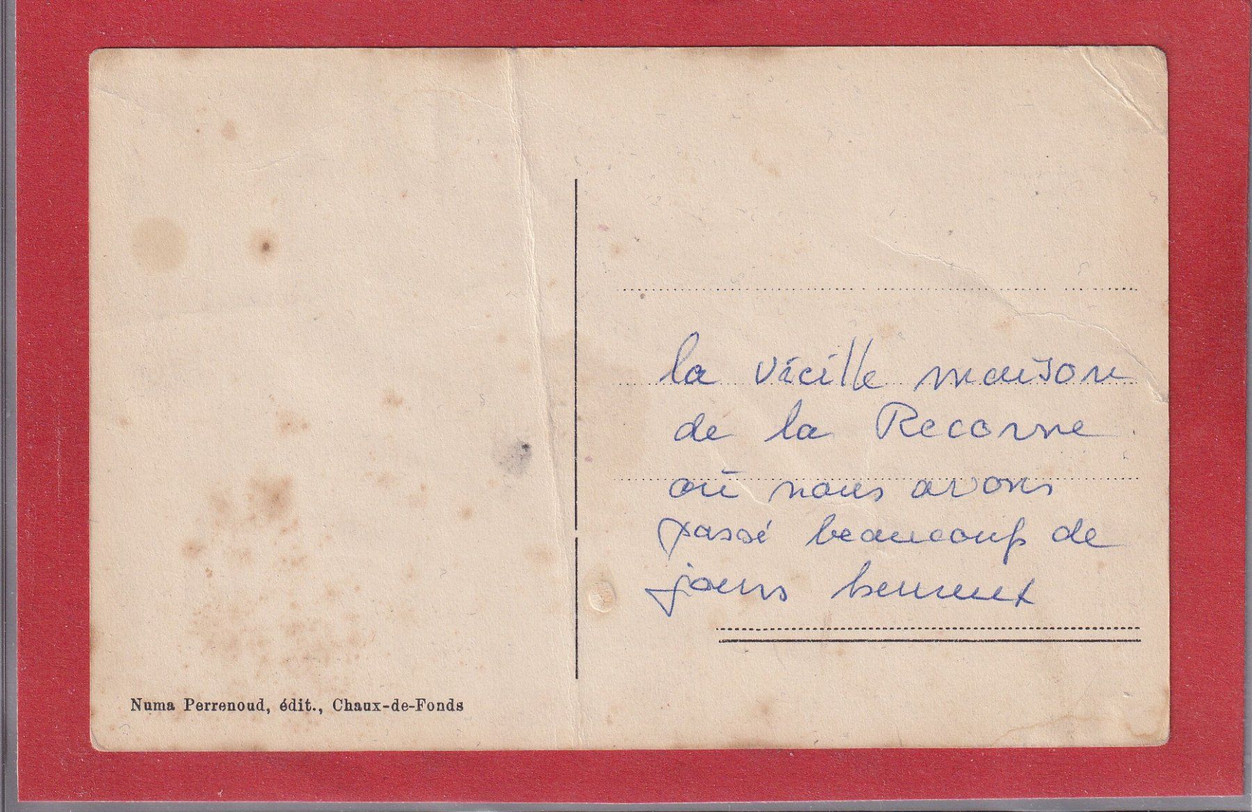 Cartoline postali: Restaurant de la Recorne - 1925 – Usato da Orvin venduto da Pyaeschli 1