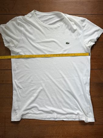 lacoste white t shirt lightweight vintage retro weiss