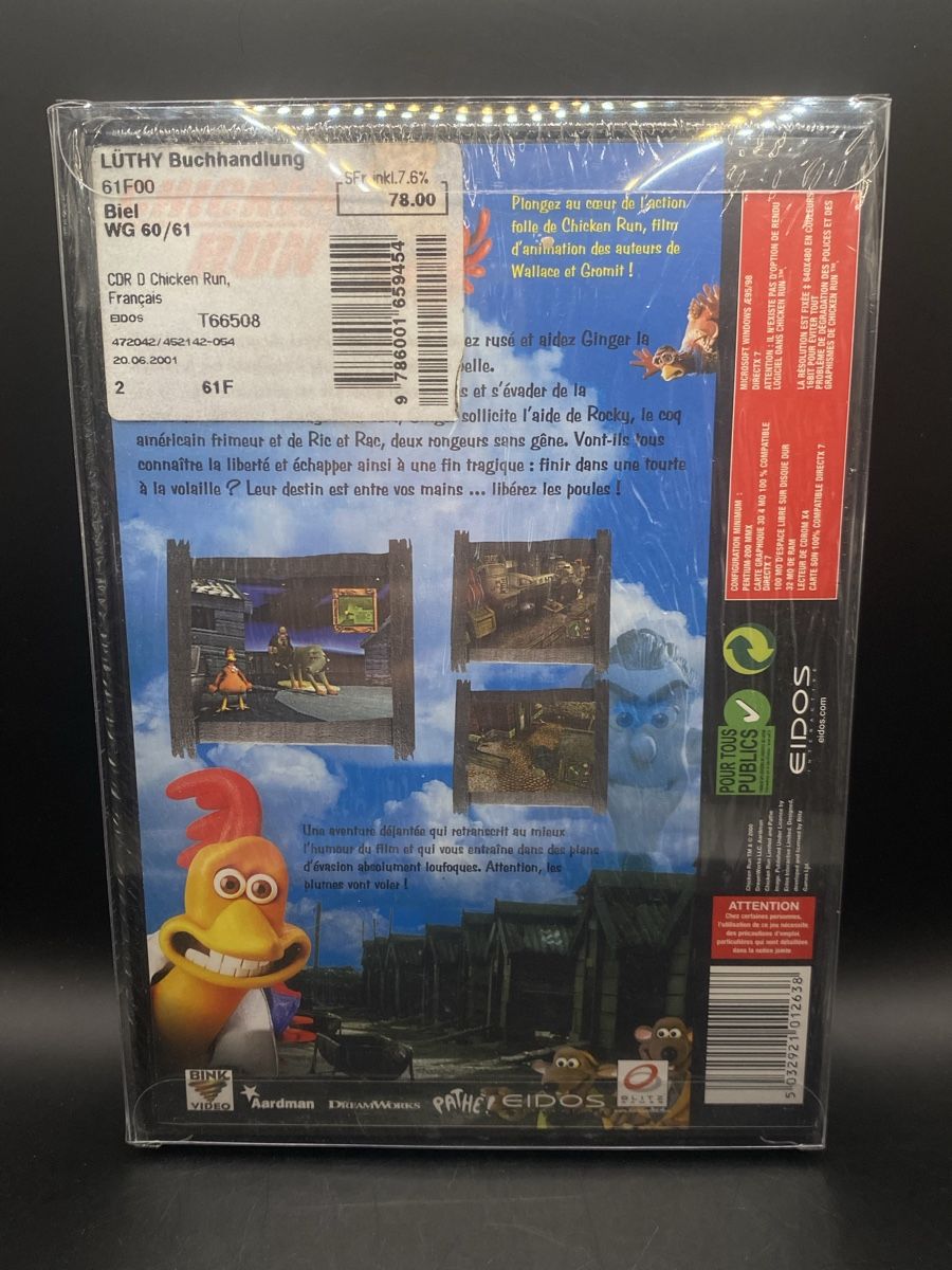 Spiele: Chicken Run PC CD-ROM SEALED FR Eidos 2001 NEU – Neu und originalverpackt aus Kirchberg BE von swiss_slab 1
