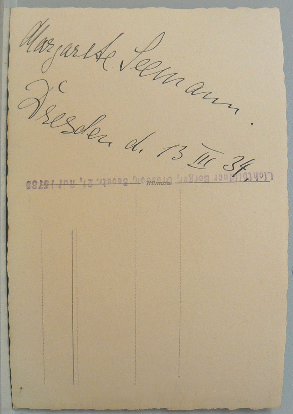 Autografi: Margarete Seemann - Autogramm – Usato da Dietikon venduto da immortal-stars 1