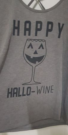 T - Shirt Happy Hallo- Wine Gr. XL
