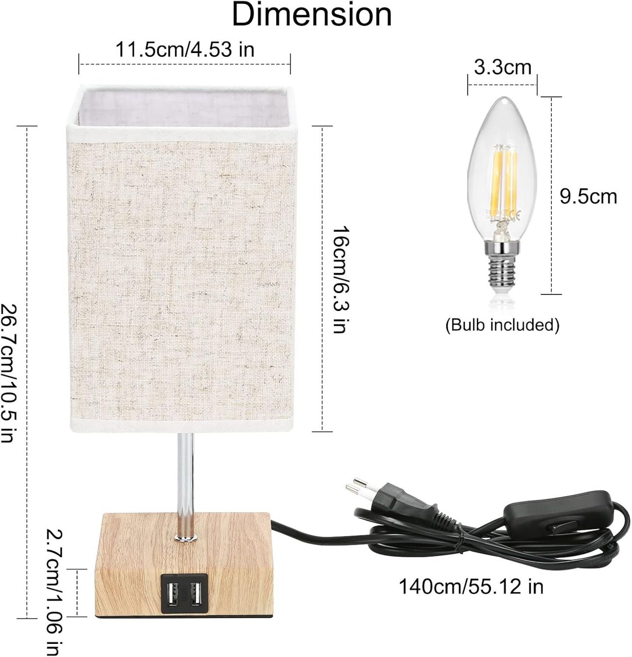 Lampade: 2er Set Nachttischlampe Touch Dimmbar – Nuovo e nell'imballaggio originale da Nuglar venduto da SaleRitter 5