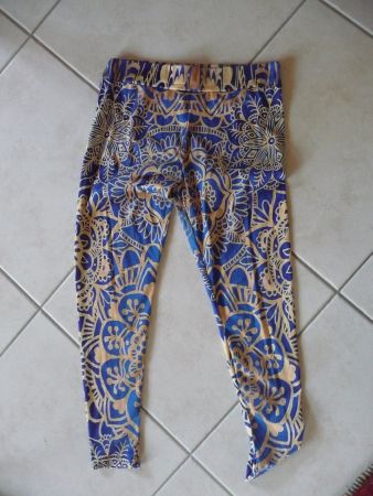 Blaue Leggings mit Muster, Gr. 5XL (finde es kleiner)