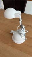 Schreibtischlampe, weiss und grau