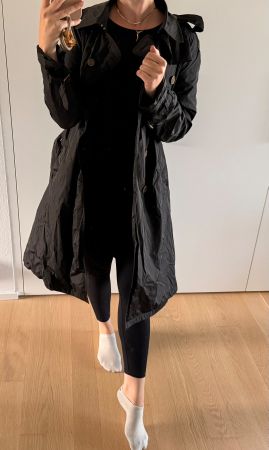 Schwarzer Burberry Trenchcoat, eu 42 UK 12 - wie neu Mantel
